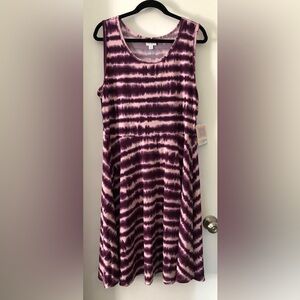 New with tags Lularoe Nicki dress - pink purple tie dye look - size 2xl